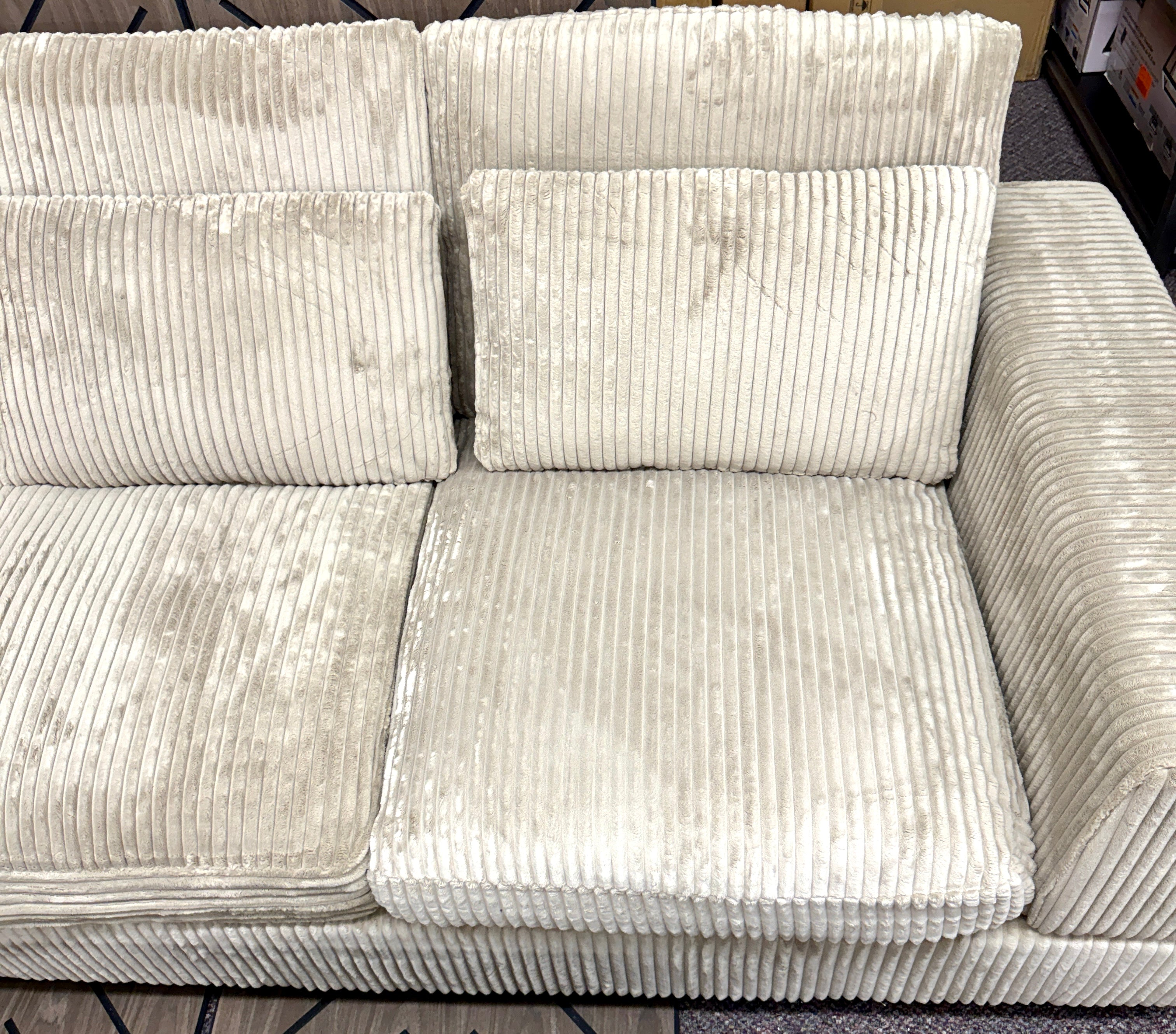 Everly Quinn Laguna Corduroy Modular Sofa w/ Ottoman | Cream