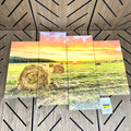 4-Piece Farmhouse Canvas Wall Art Set | Sunset Country Landscape