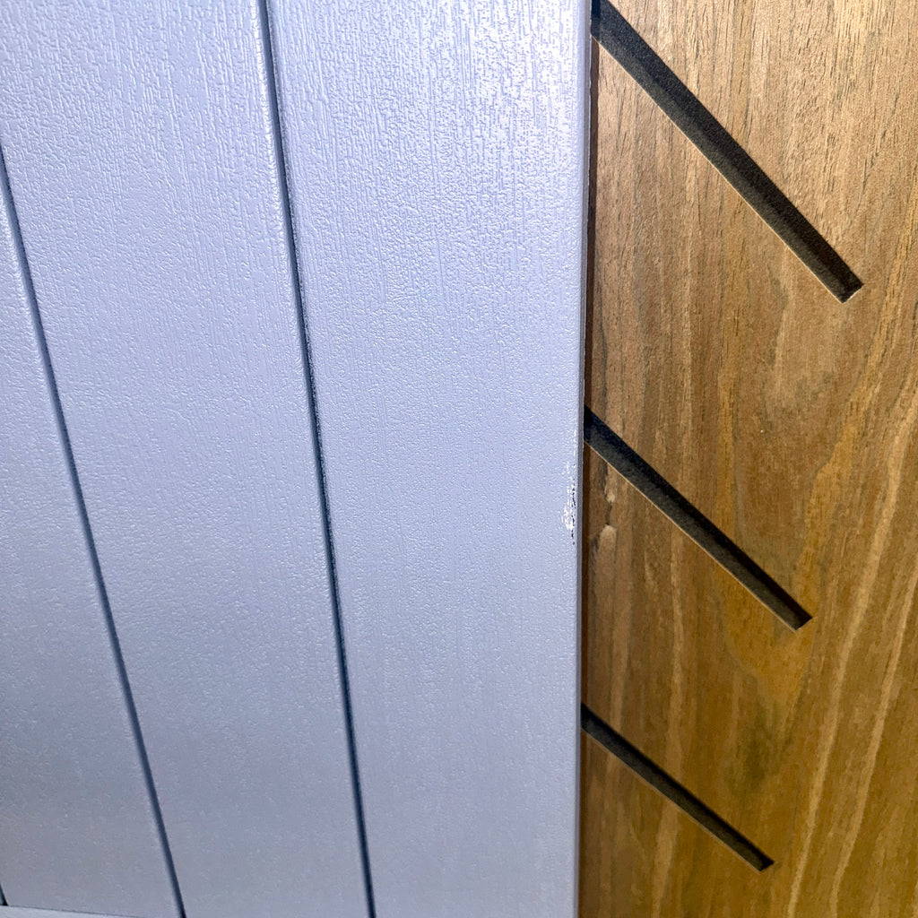 15x63 Blue Board & Batten Exterior Window Shutters Set of 2