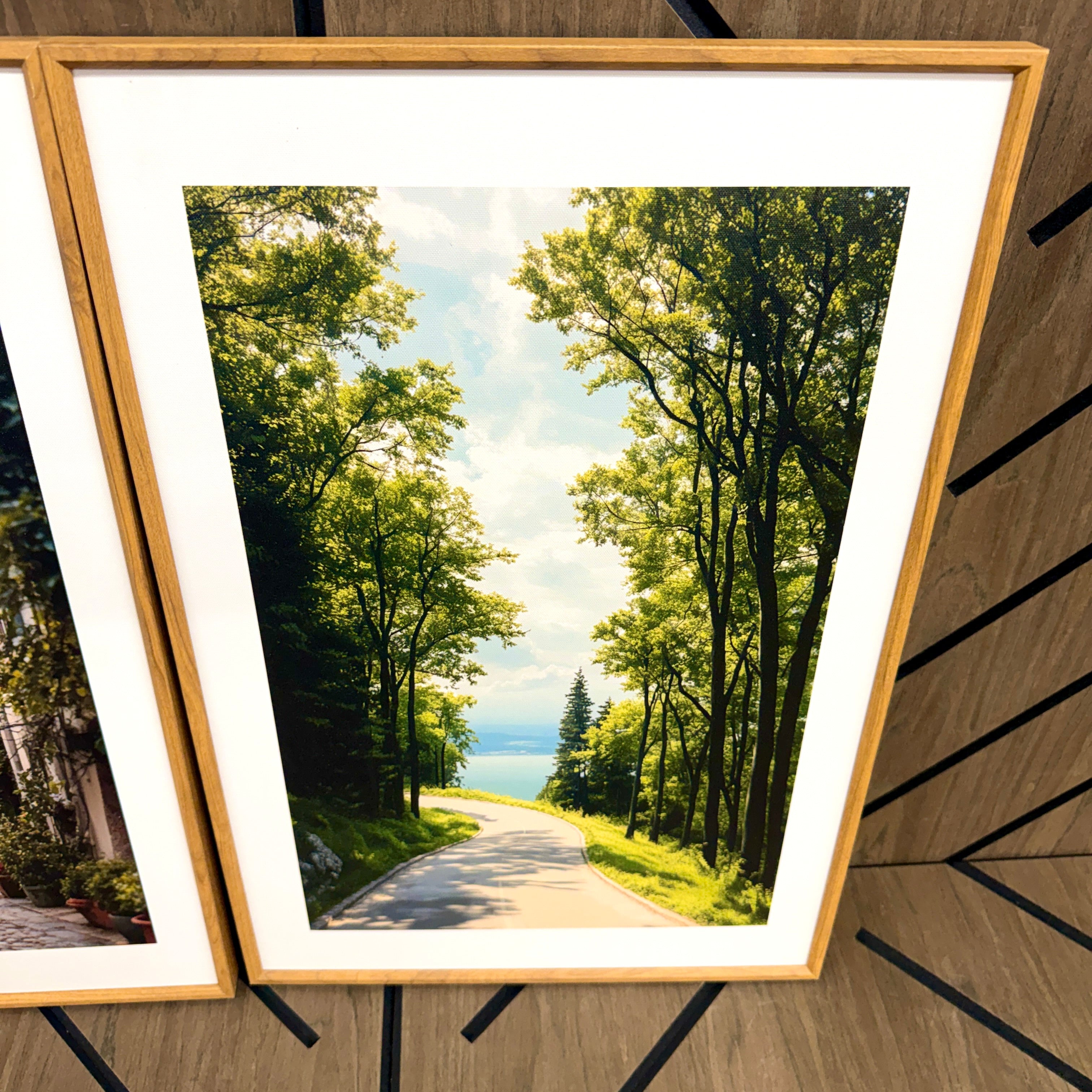 Large 16x24 Framed Coastal Wall Art Set of 3 | European Village
