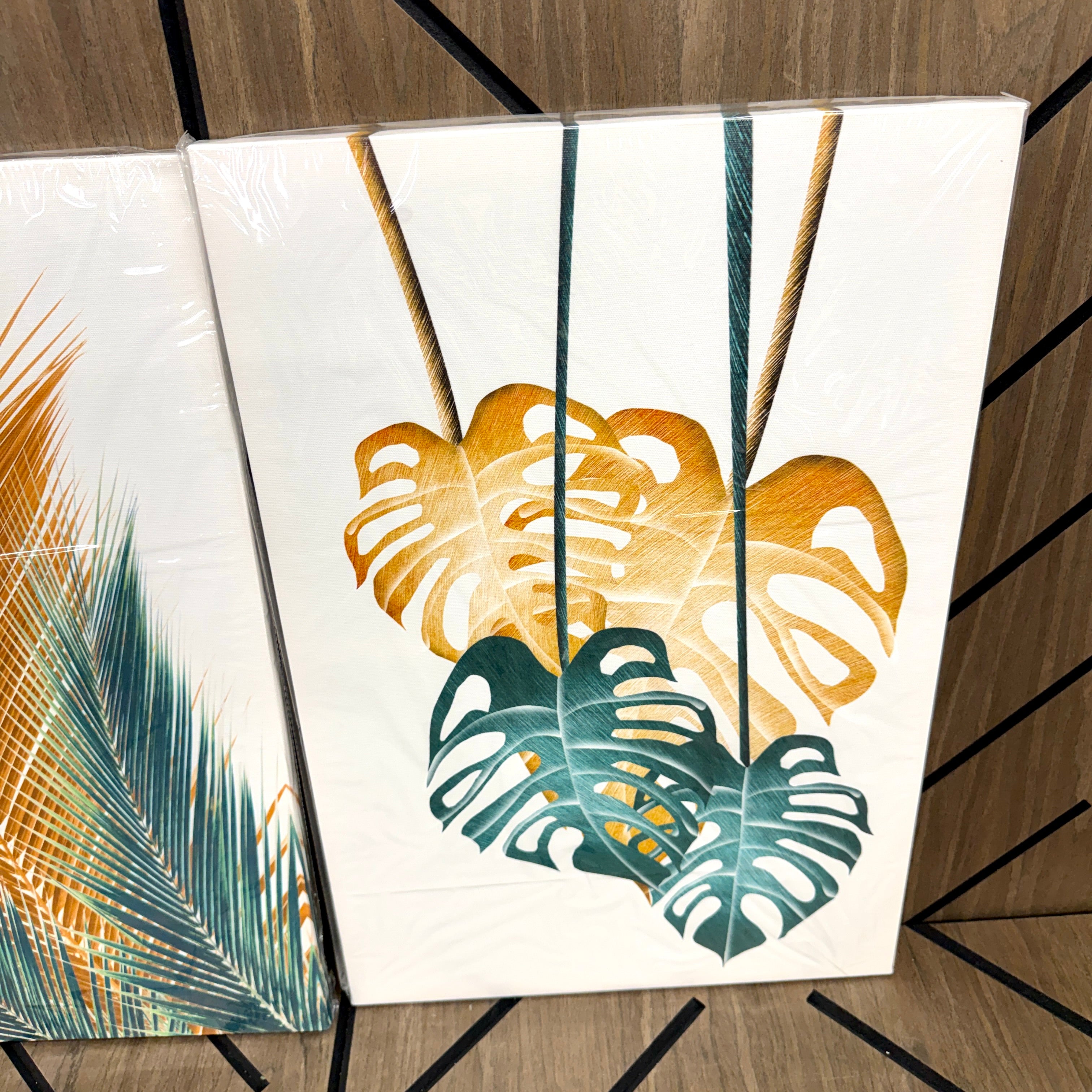 3-Piece Tropical Leaf Canvas Wall Art Set | Monstera & Palm Prints