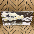 Large Black & White Orchid Canvas Wall Art 30x60 | Spa Zen