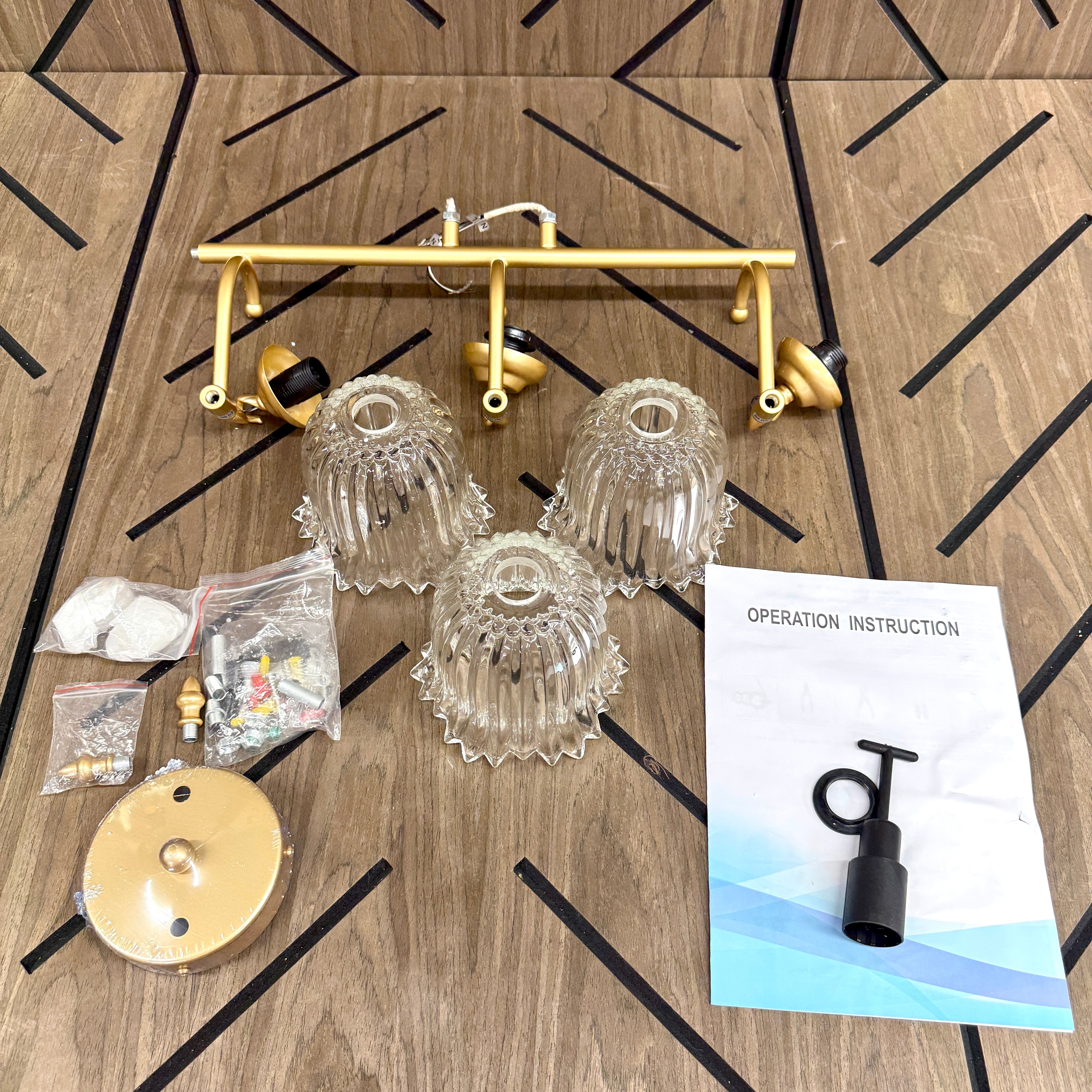 3-Light Brushed Gold Bathroom Vanity Light | Modern Wall Sconce