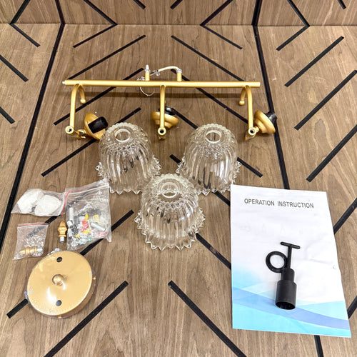 3-Light Brushed Gold Bathroom Vanity Light | Modern Wall Sconce