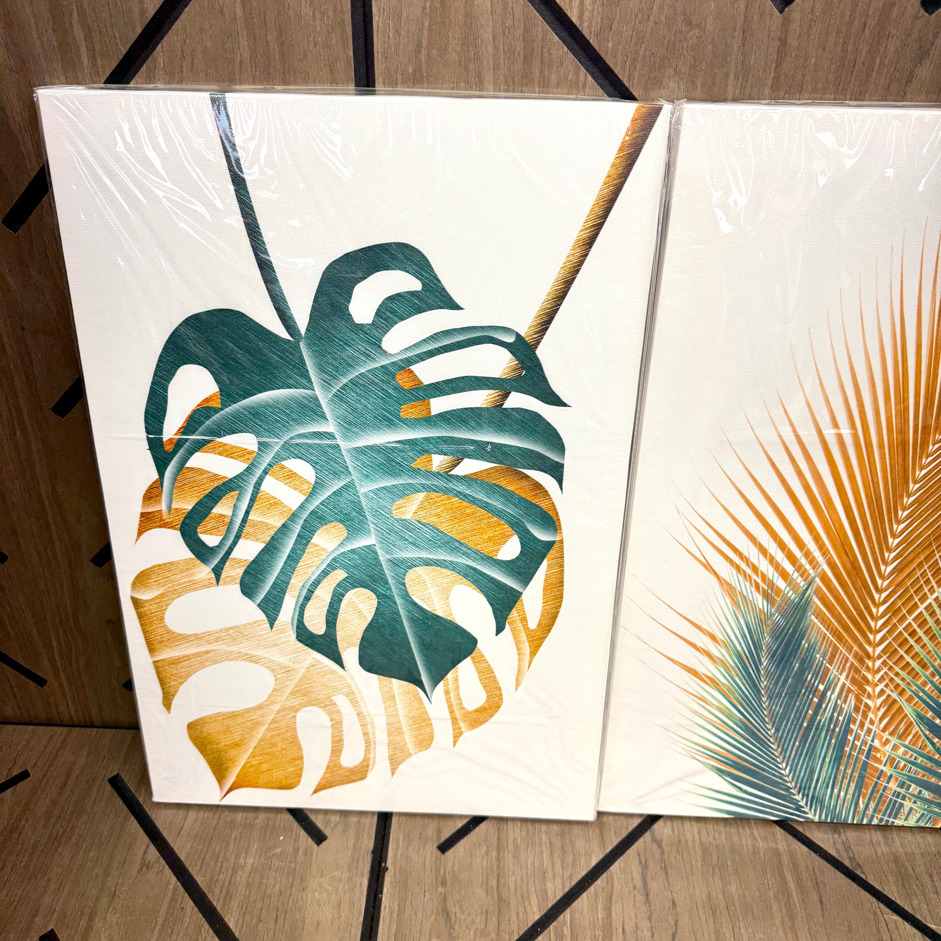 3-Piece Tropical Leaf Canvas Wall Art Set | Monstera & Palm Prints
