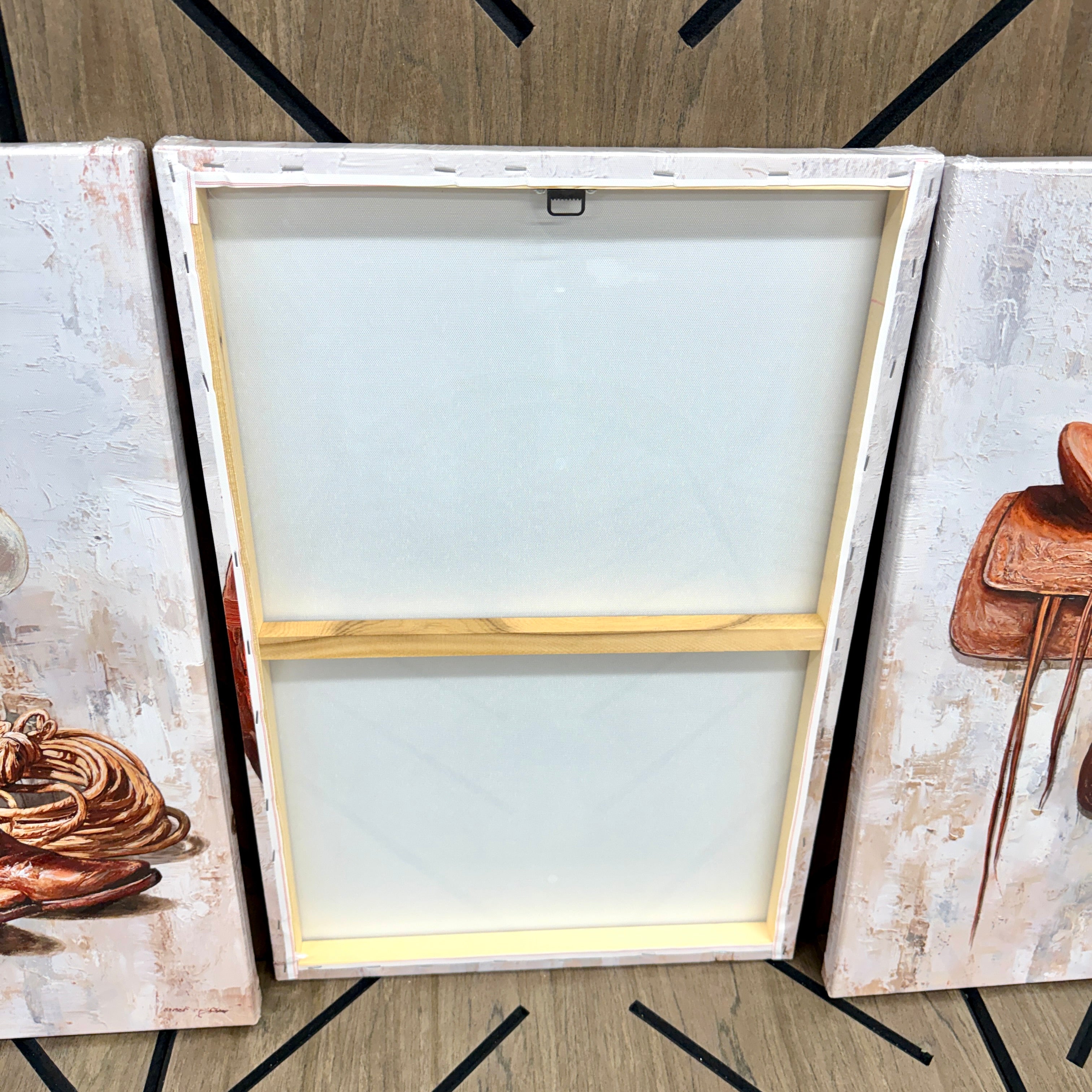 Western Cowboy Canvas Wall Art Set | 3-Piece Farmhouse Prints