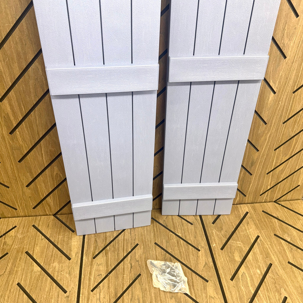 15x63 Blue Board & Batten Exterior Window Shutters Set of 2