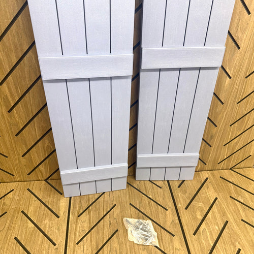 15x63 Blue Board & Batten Exterior Window Shutters Set of 2