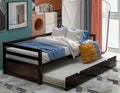 Twin Solid Wood Daybed with Pull-Out Trundle - Espresso