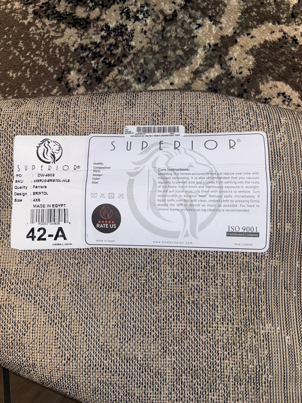 Superior Bristol 4x6 Area Rug