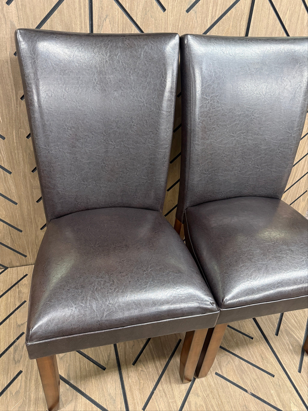 Modern Upholstered Dining Chairs Wood Frame Set of 2