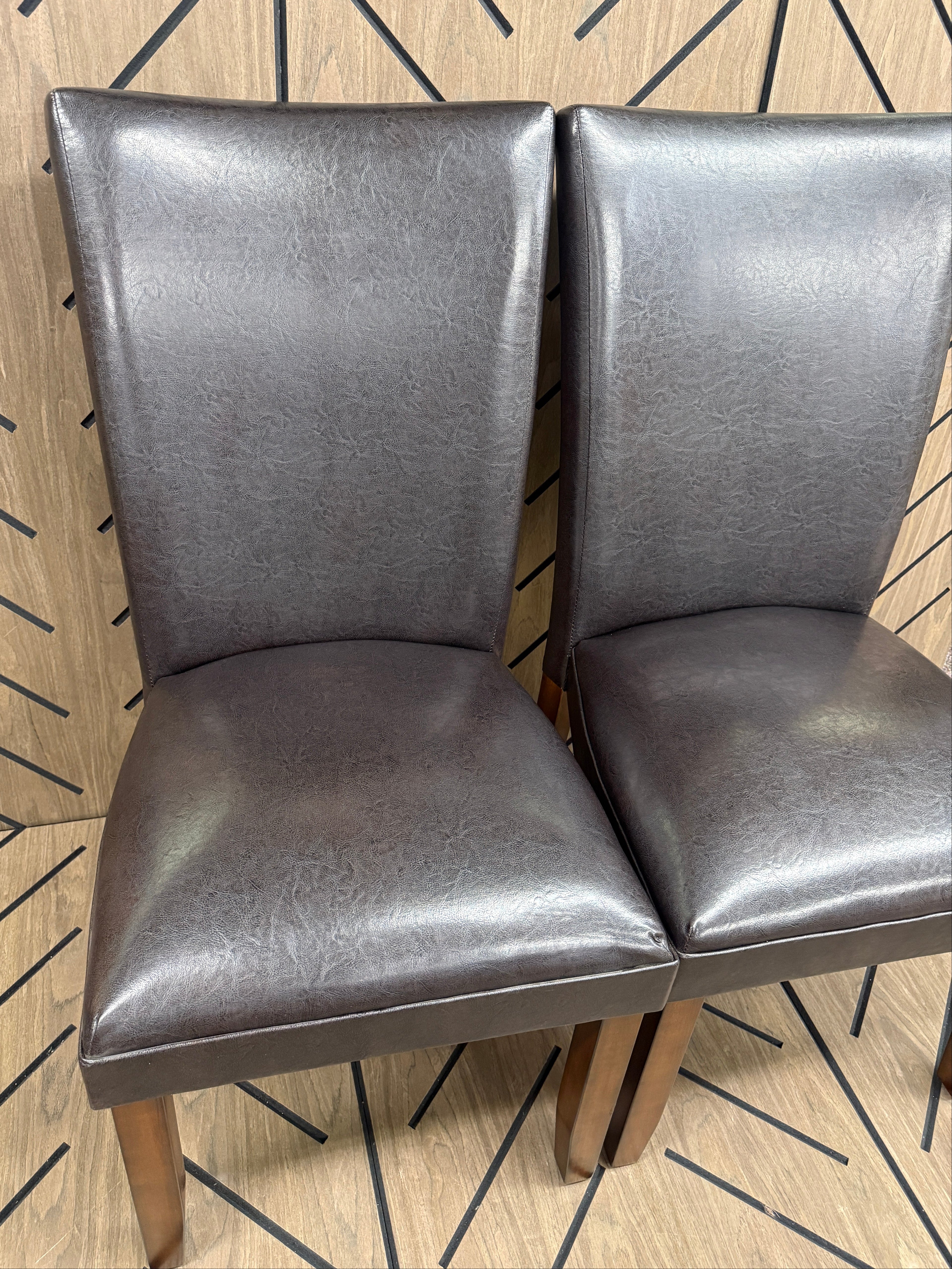 Modern Upholstered Dining Chairs Wood Frame Set of 2