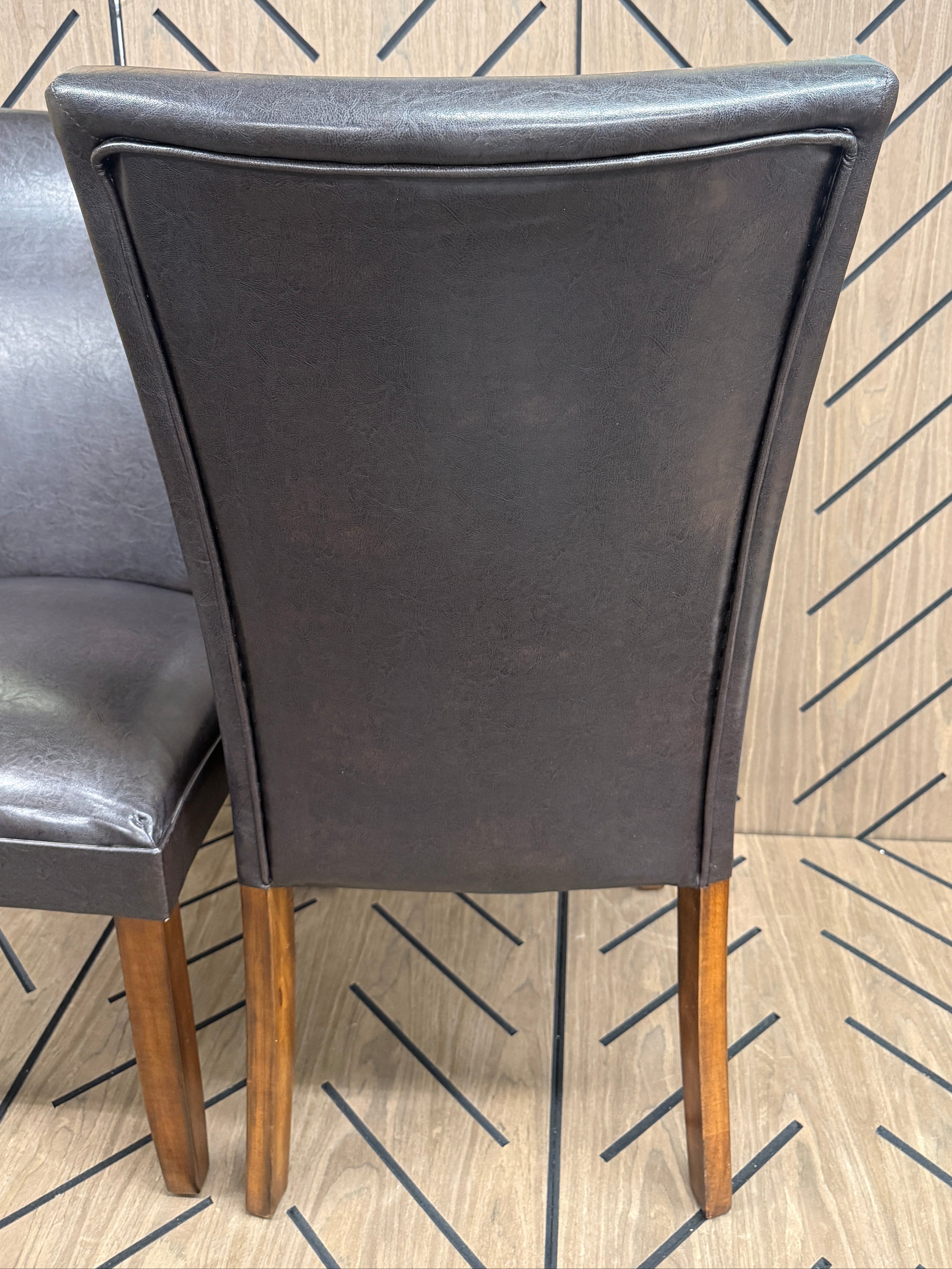 Modern Upholstered Dining Chairs Wood Frame Set of 2