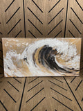 Large Textured Abstract Ocean Wave Canvas Wall Art