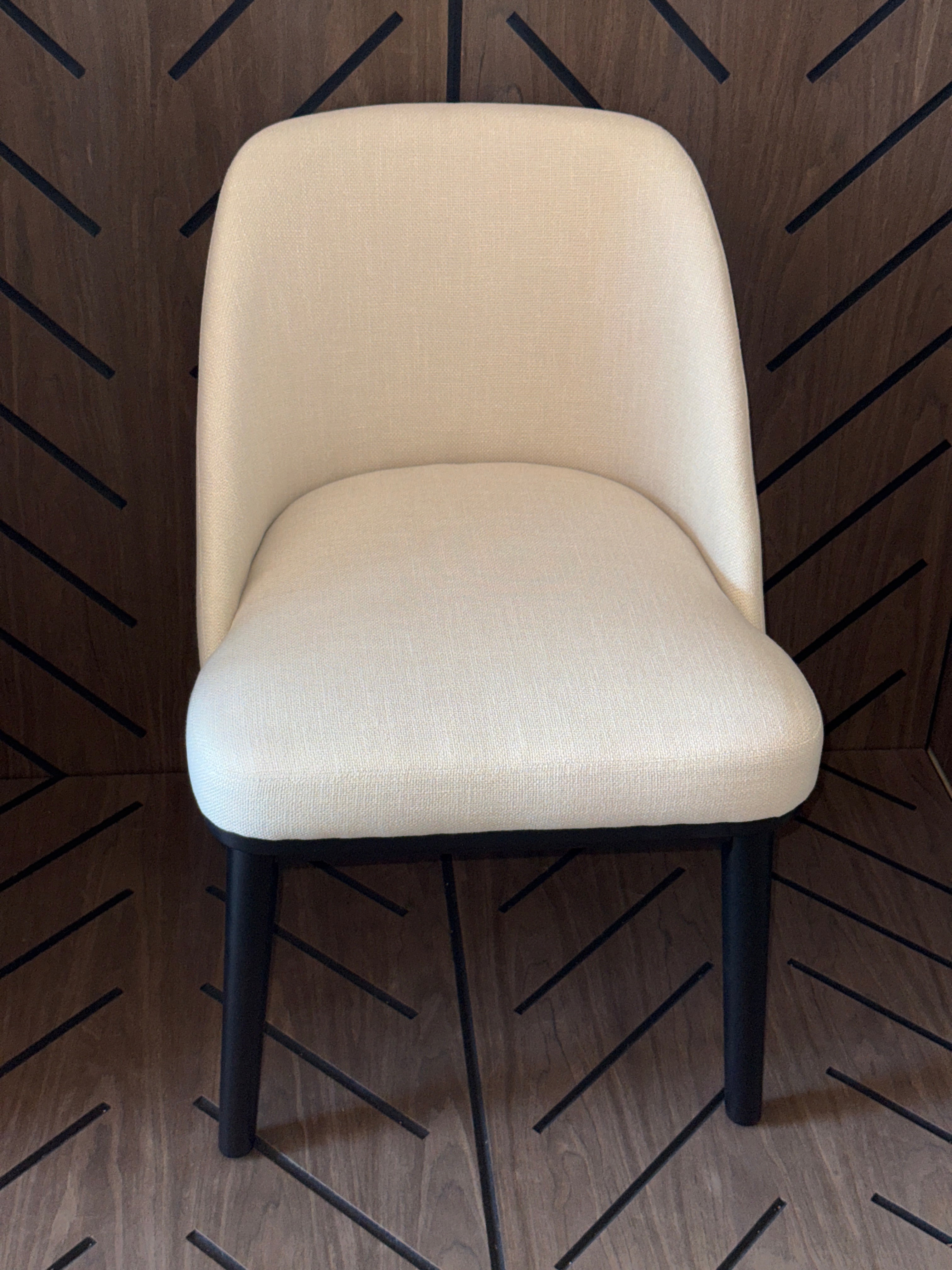 Modern Cream Upholstered Dining / Accent Chair