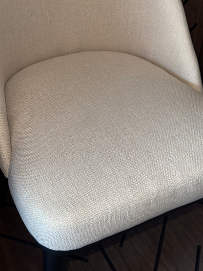 Modern Cream Upholstered Dining / Accent Chair