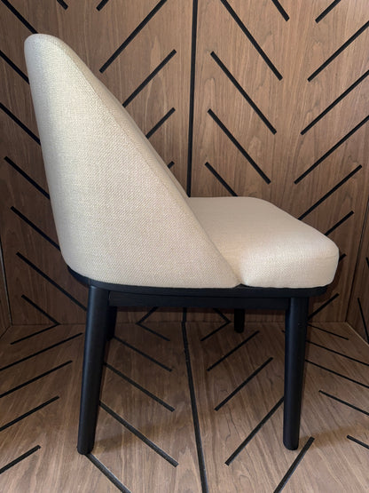 Modern Cream Upholstered Dining / Accent Chair
