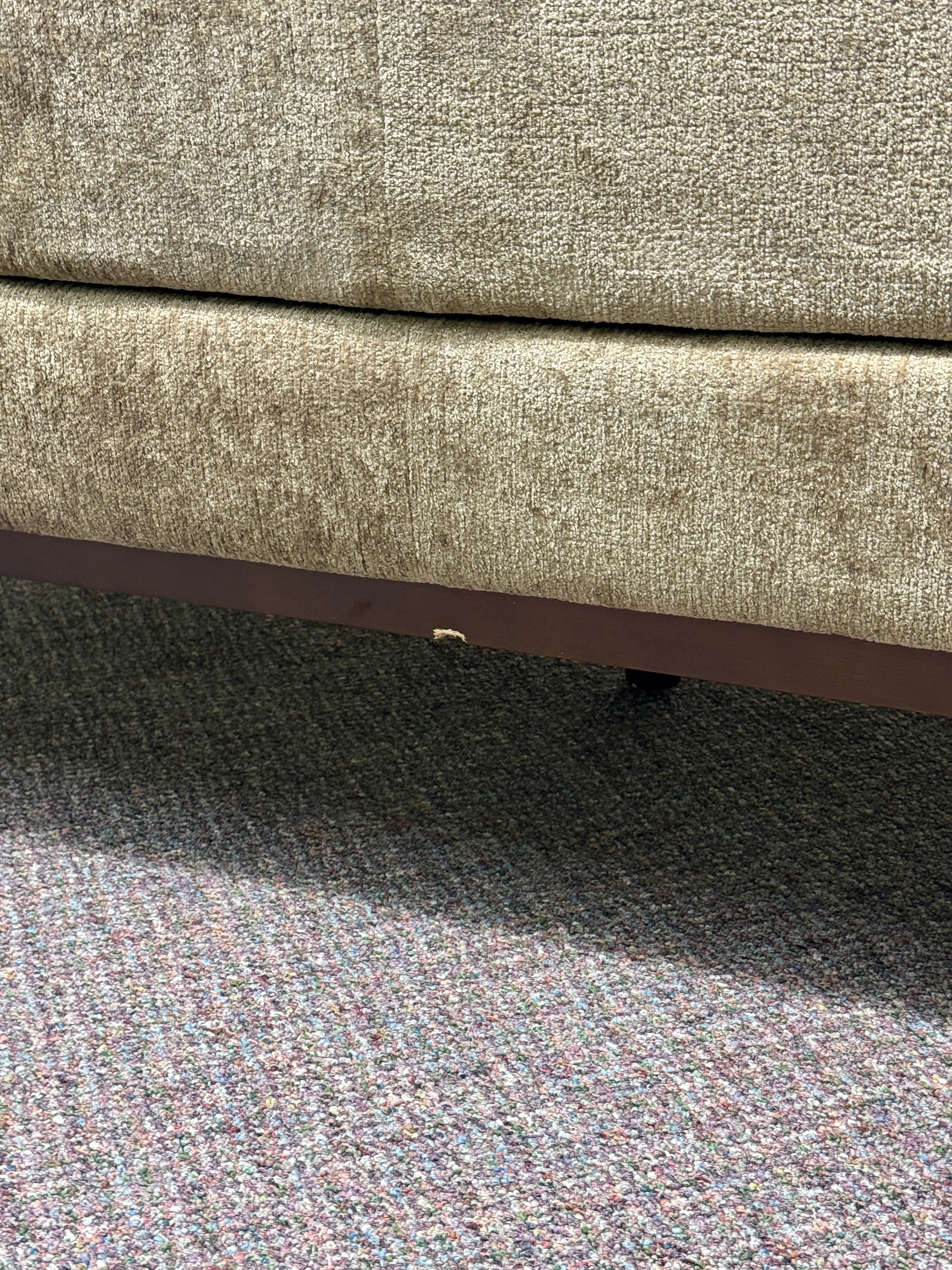 Modern Chenille Loveseat Sofa | Mid-Century Wood Legs | New Open Box