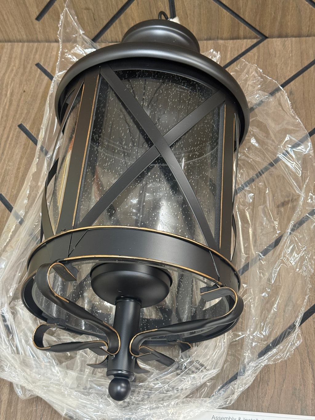 Trans Globe 4-Light Outdoor Hanging Lantern Oil Rubbed Bronze