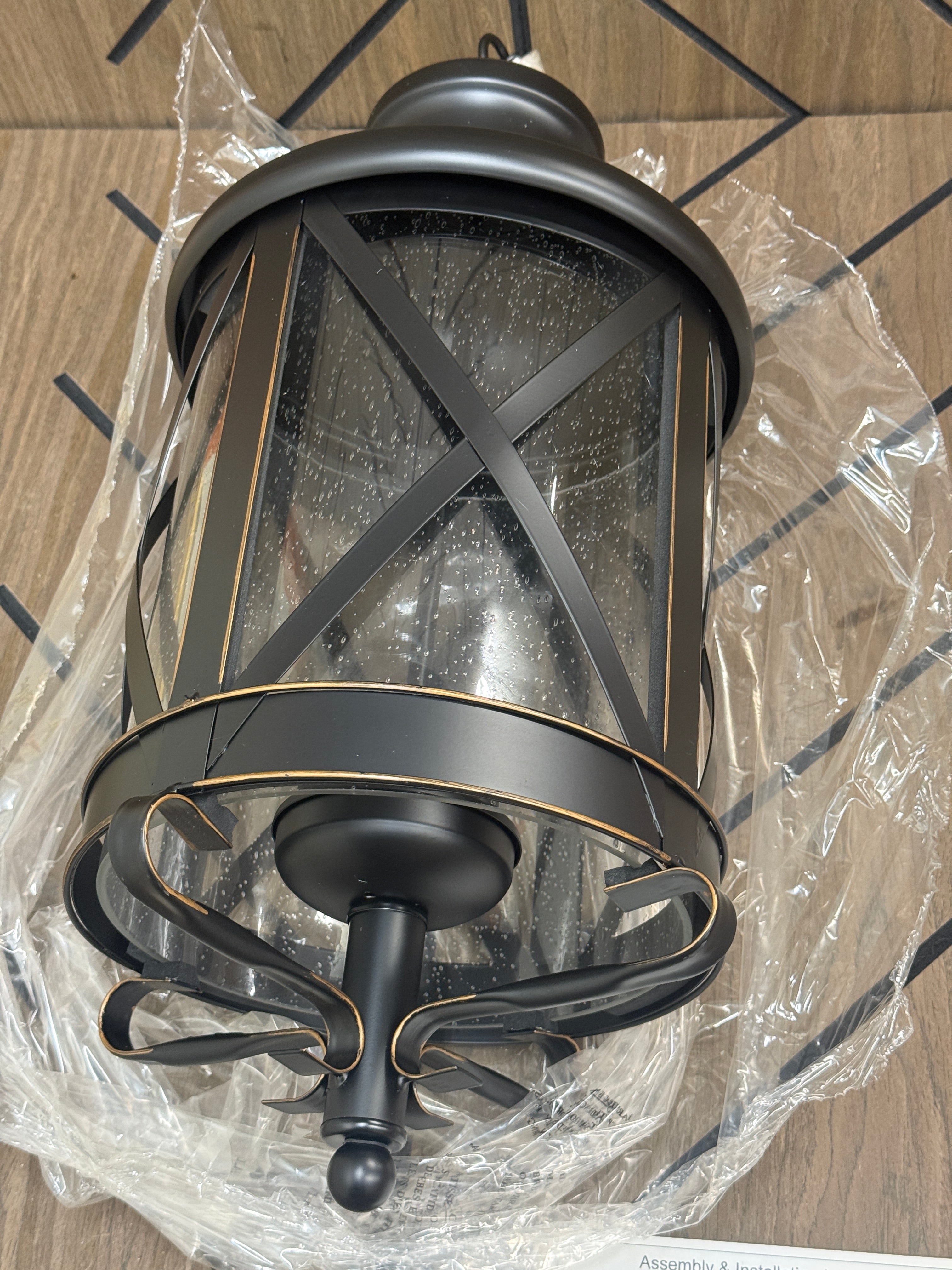 Trans Globe 4-Light Outdoor Hanging Lantern Oil Rubbed Bronze