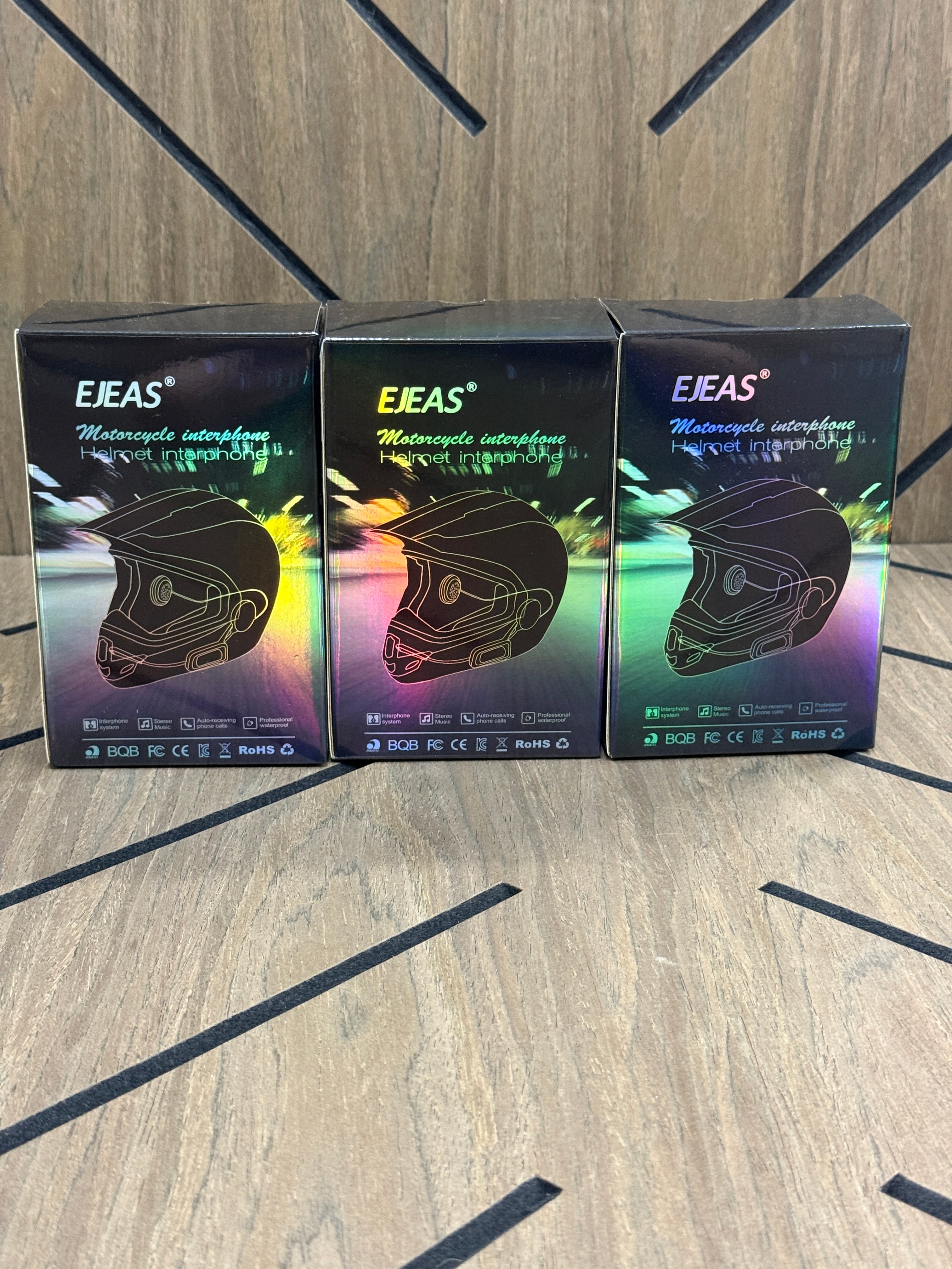 EJEAS V6 Pro Bluetooth Motorcycle Helmet Intercom 3-Pack