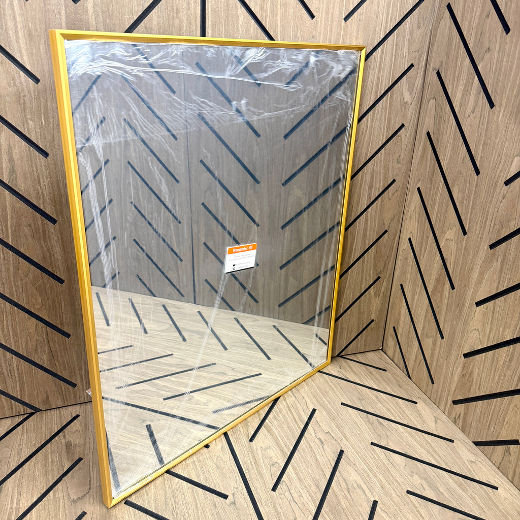 Large 36x30 Gold Framed Wall Mirror – Modern Bathroom / Vanity Decor