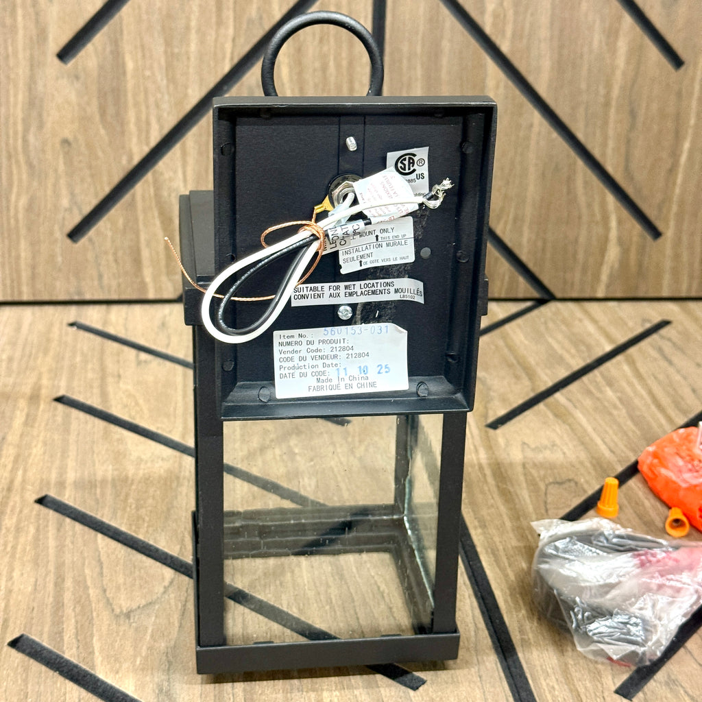 Progress Lighting Park Court Outdoor Wall Lantern – Black Seeded Glass