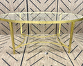 Butler Monica Gold Oval Glass Coffee Table 50 in