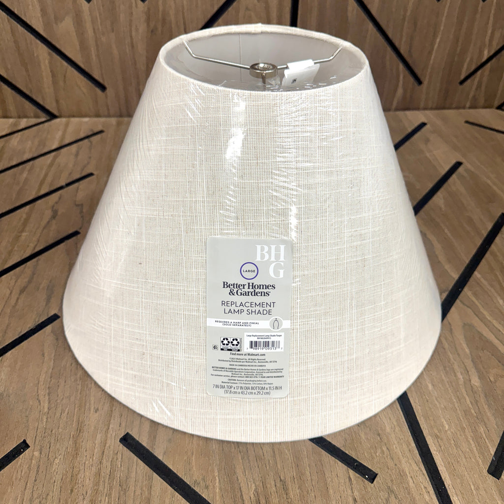 Better Homes & Gardens Lamp Shade (Large) – Neutral Linen Look – New