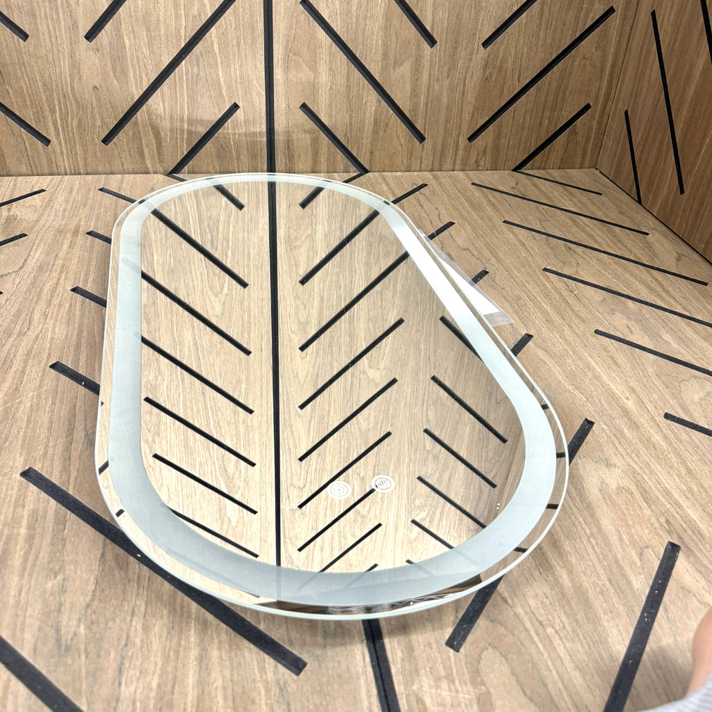 LED Bathroom Mirror w/ Backlight – Anti-Fog Modern Oval Vanity Mirror