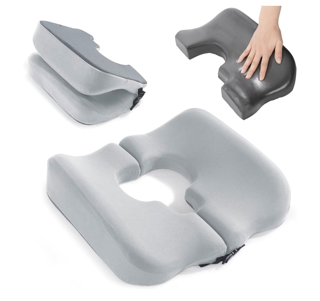 Memory Foam Tailbone Seat Cushion – Back Pain Relief (Brand New)