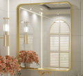 Large 36x30 Gold Framed Wall Mirror – Modern Bathroom / Vanity Decor