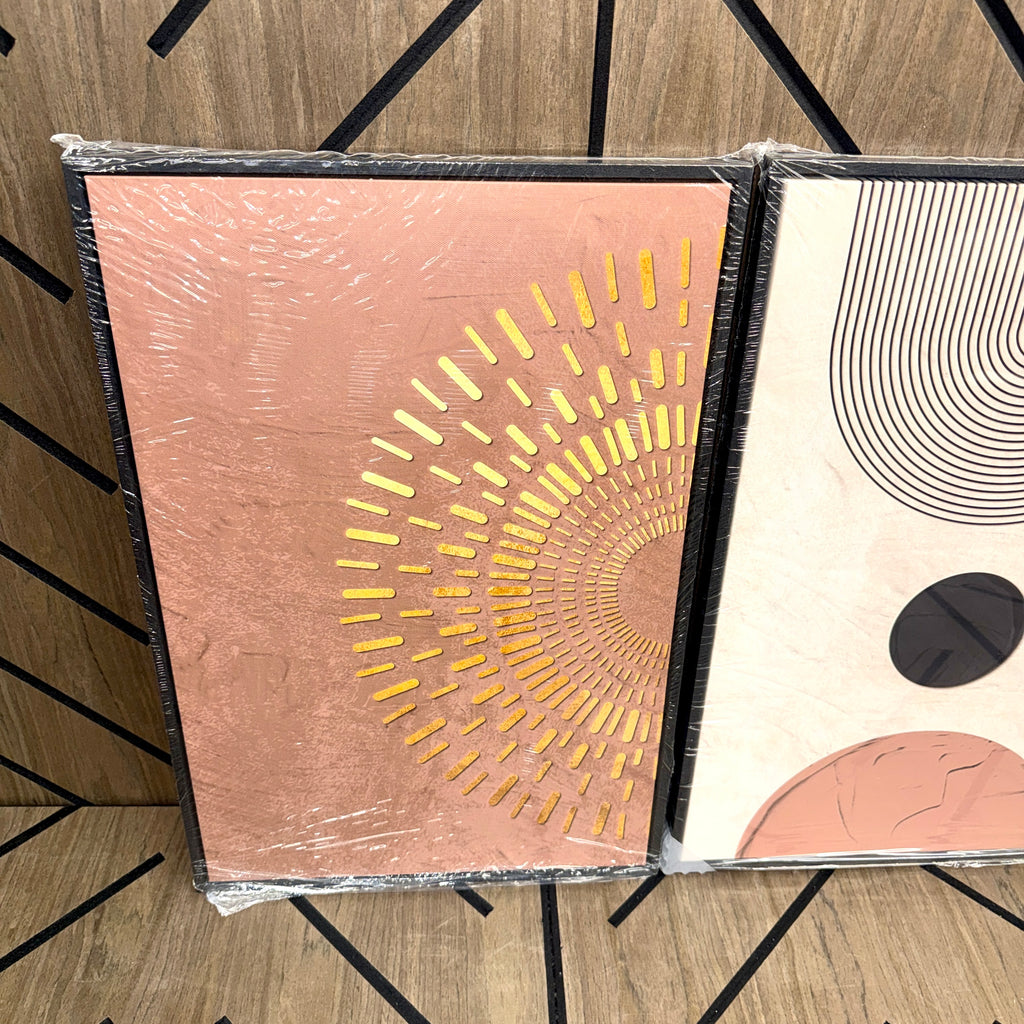 3-Piece Framed Boho Abstract Wall Art Set 16x24