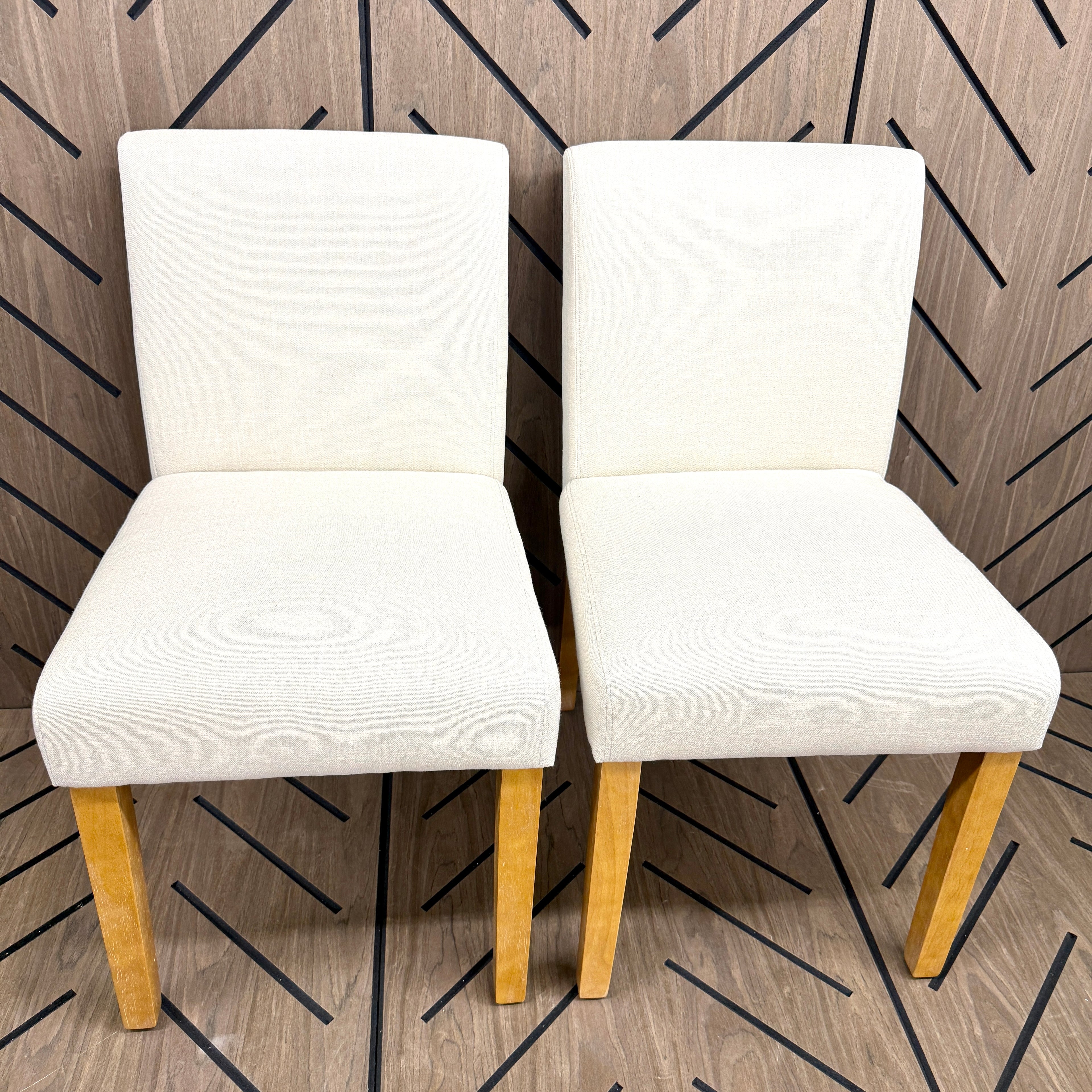 Lark Manor Alesana Linen Dining Chairs Set of 2