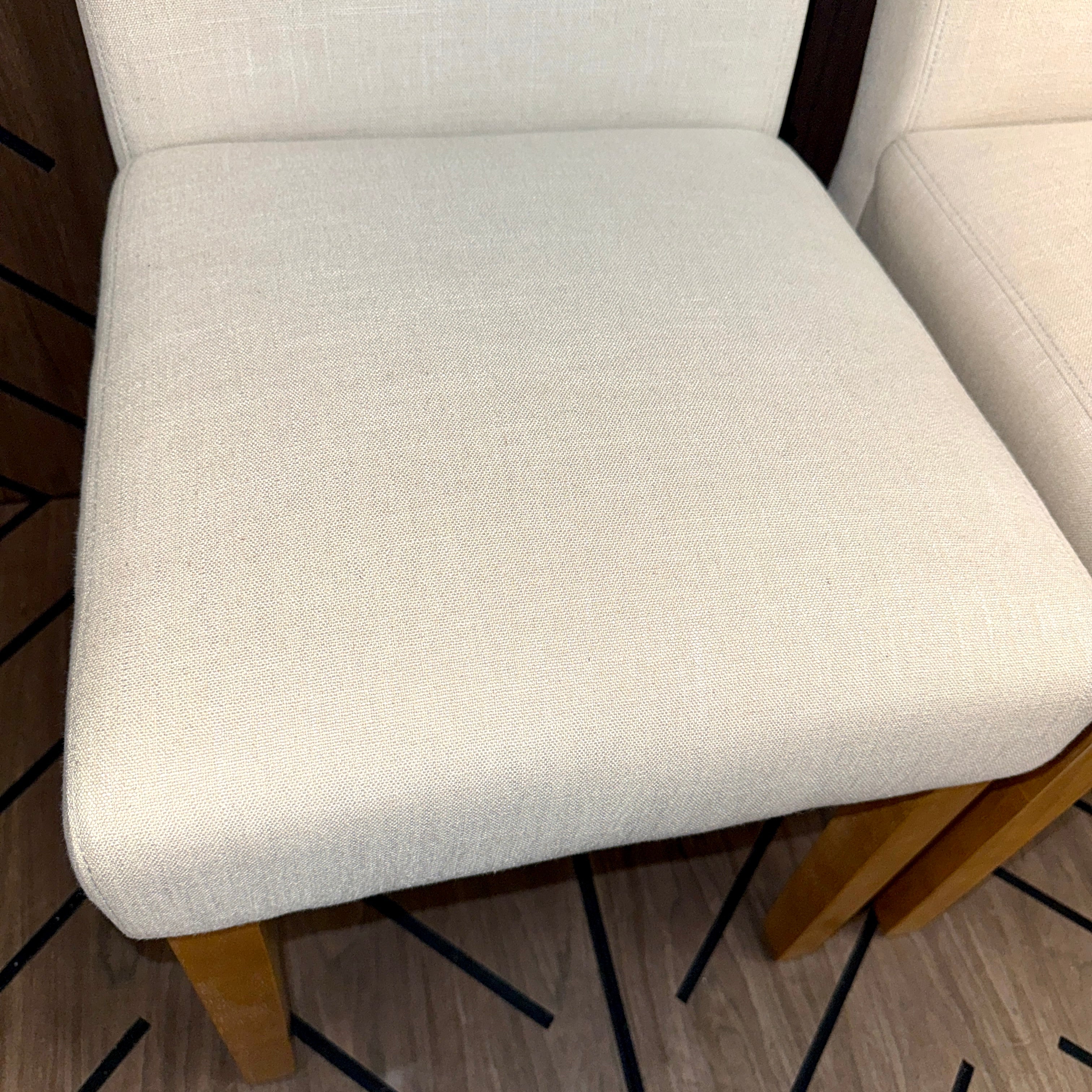 Lark Manor Alesana Linen Dining Chairs Set of 2
