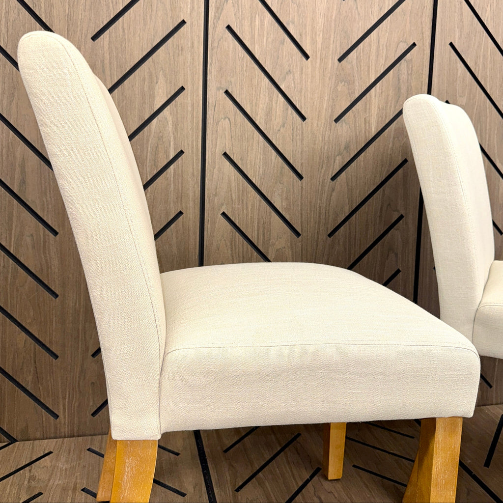 Lark Manor Alesana Linen Dining Chairs Set of 2