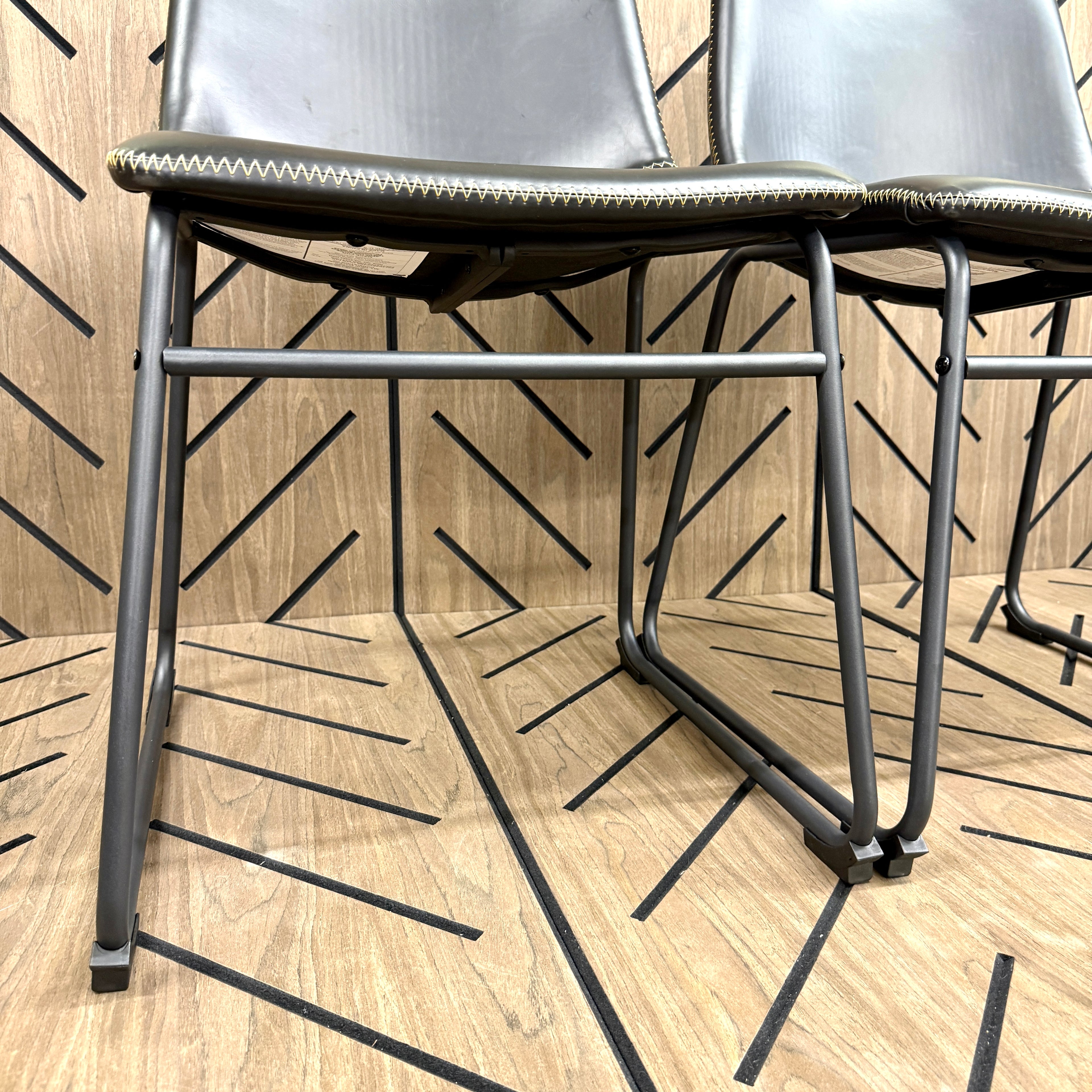 AllModern Nia Vegan Leather Dining Chairs Set of 2