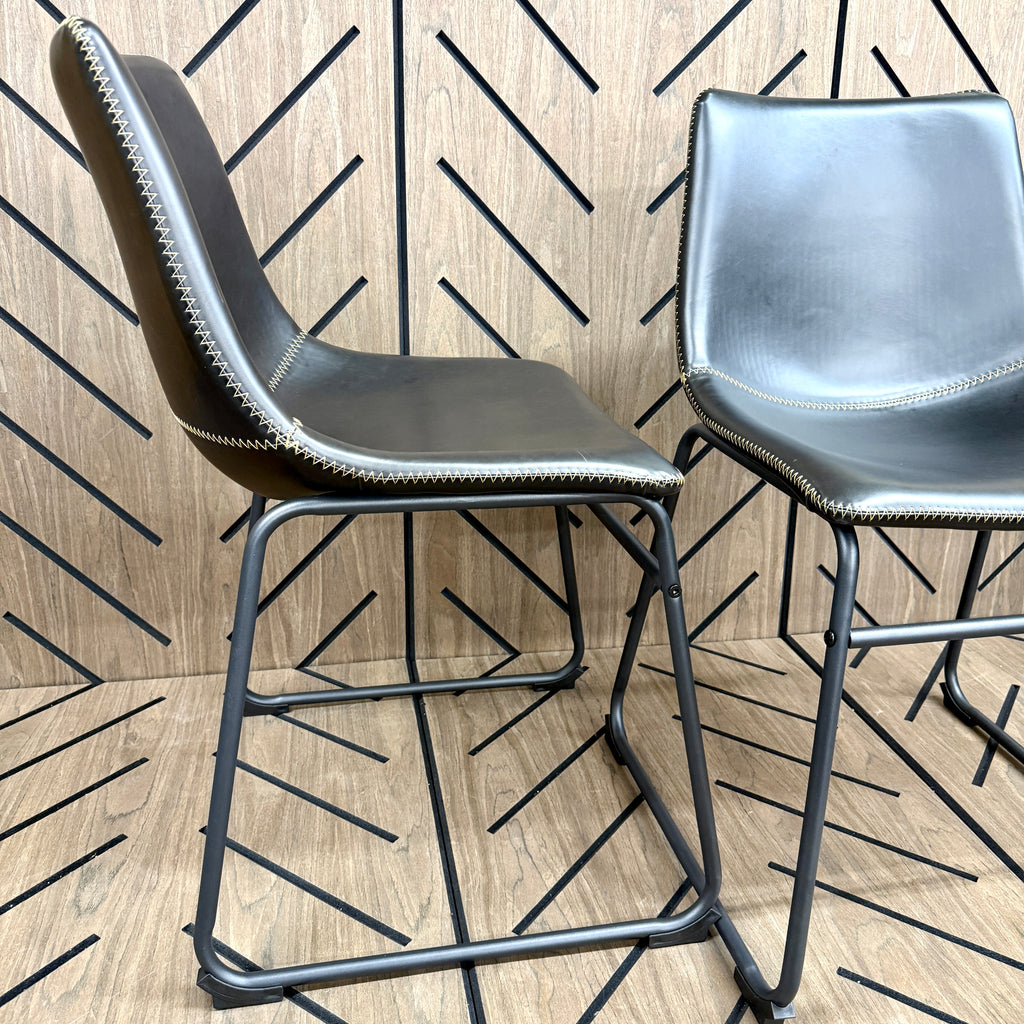 AllModern Nia Vegan Leather Dining Chairs Set of 2