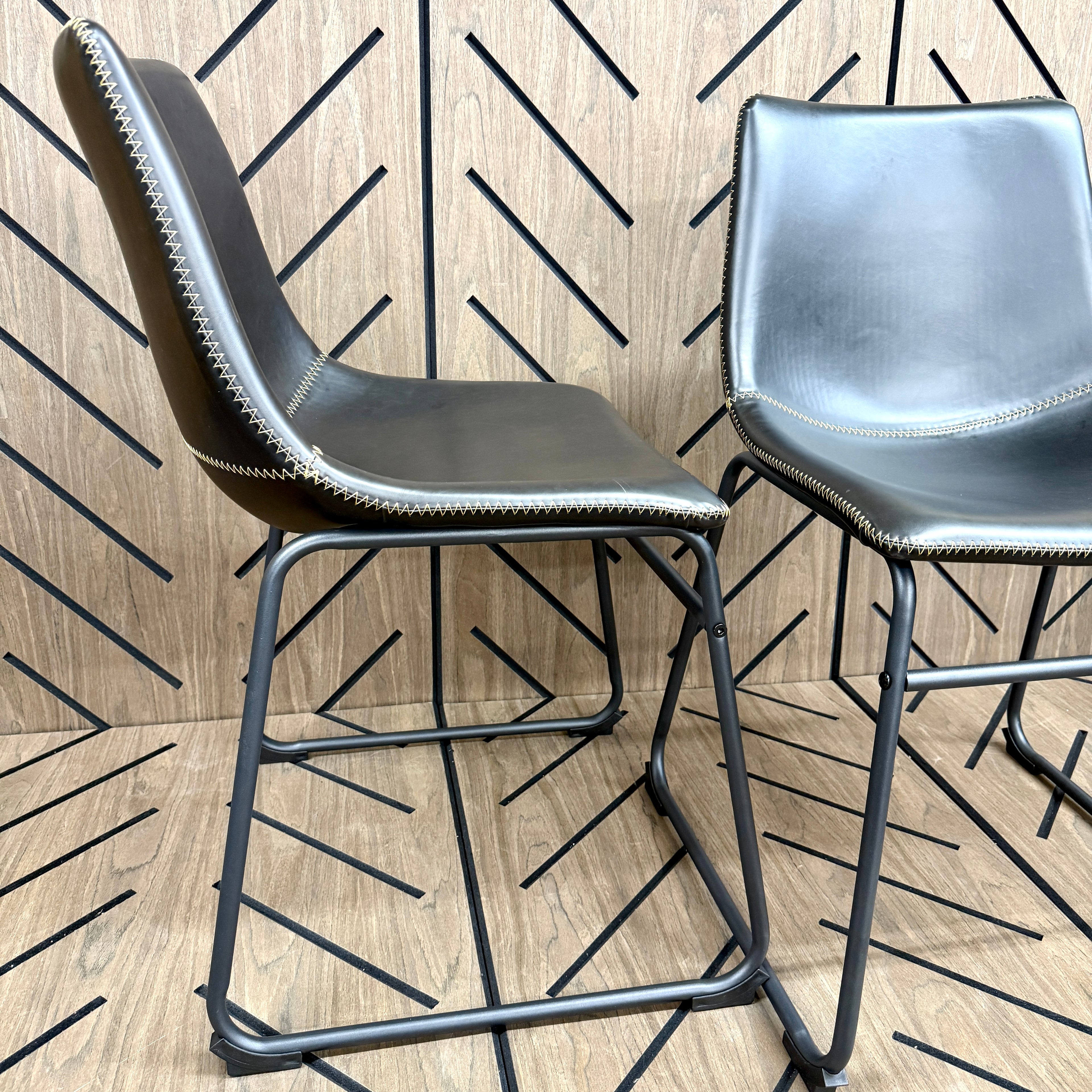 AllModern Nia Vegan Leather Dining Chairs Set of 2