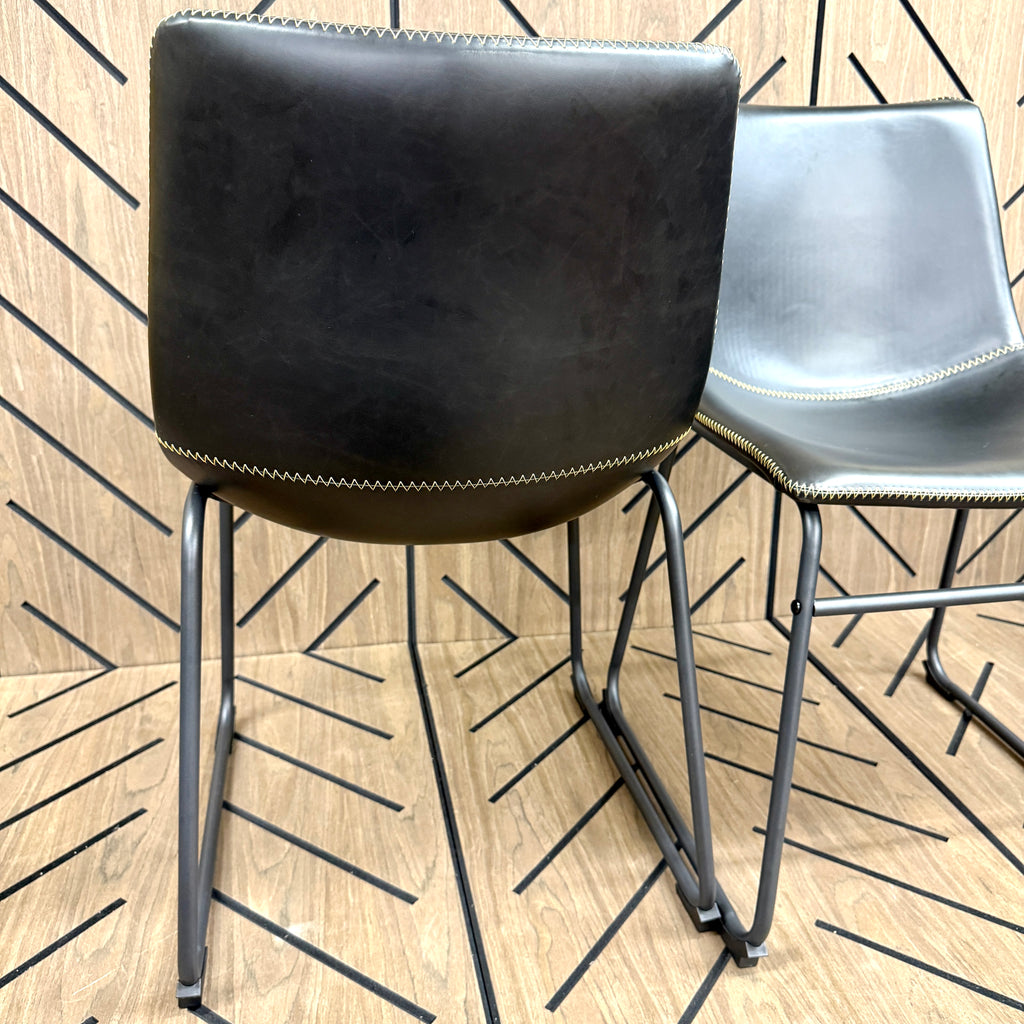 AllModern Nia Vegan Leather Dining Chairs Set of 2