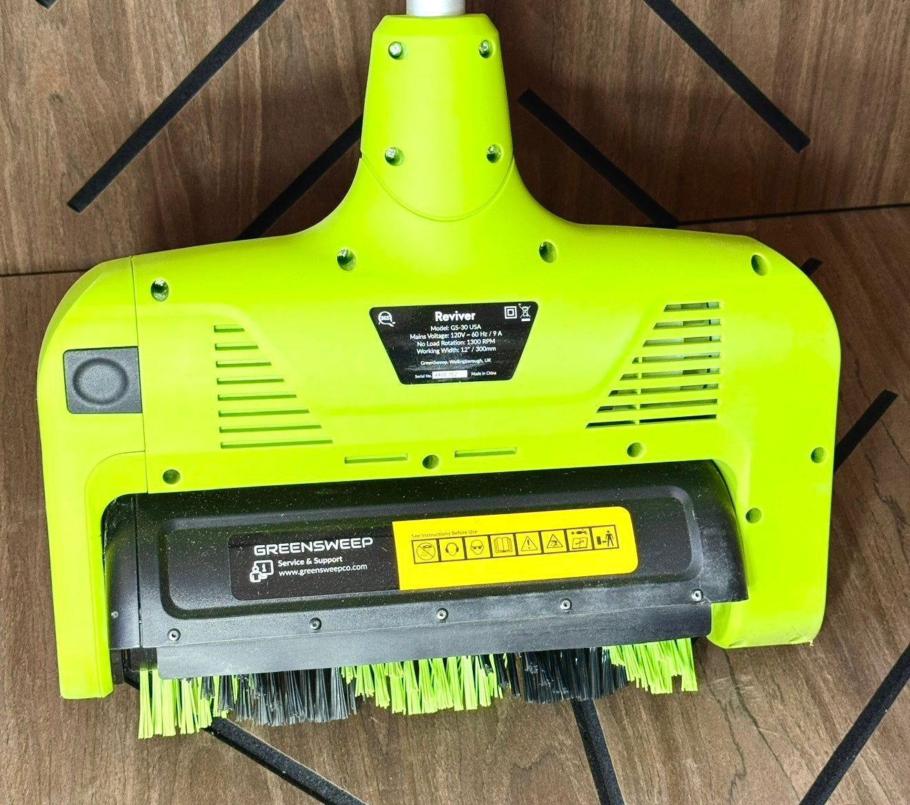 GreenSweep Reviver Electric Artificial Grass Power Brush - Turf Cleaner