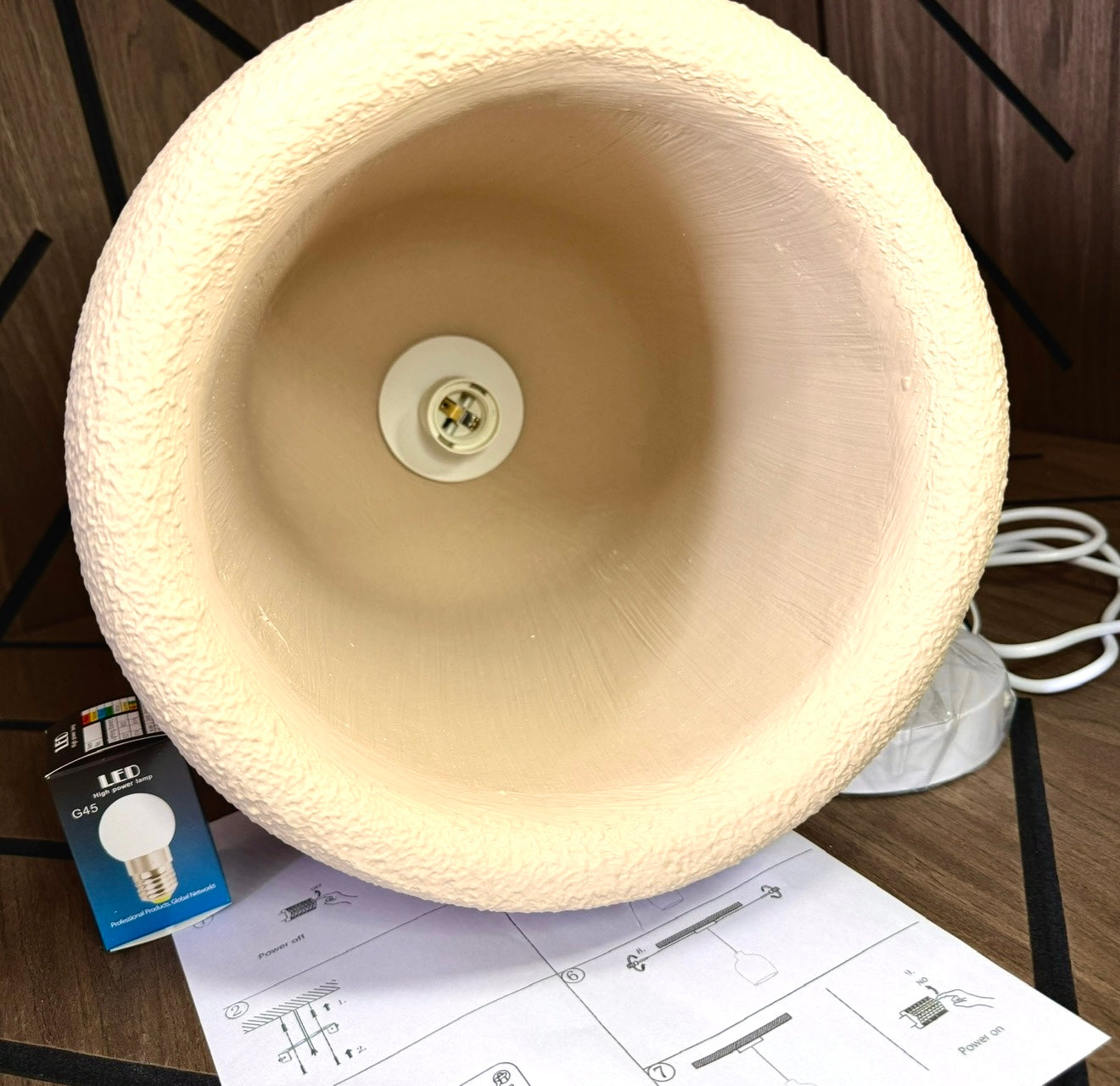 JAYMP Wabi Sabi Pendant Light - D26xH46cm Japanese Style Hanging Lamp