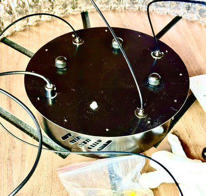 Modern Black Crystal LED Ring Chandelier - 24” Dimmable Pendant Light