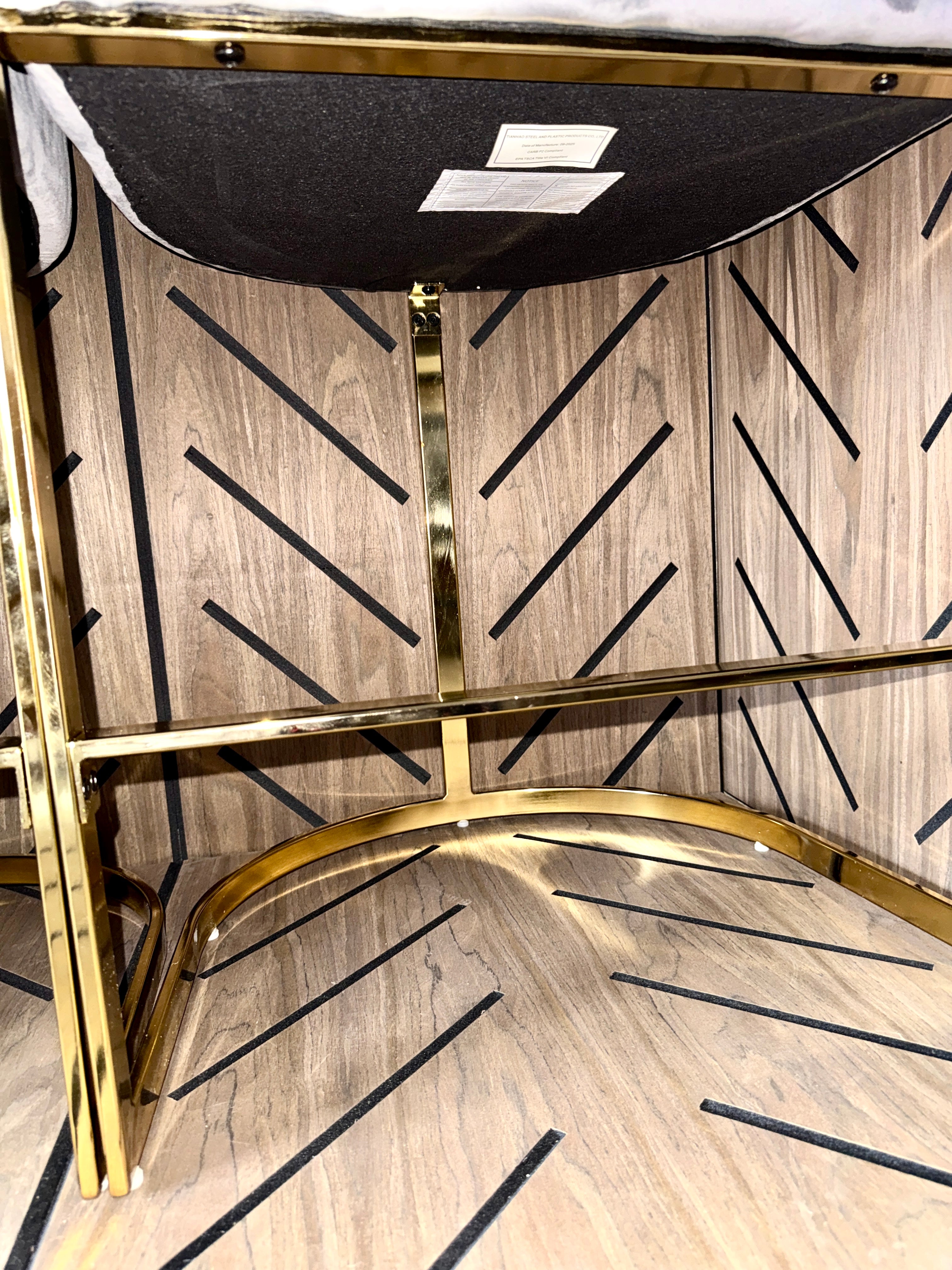 Mercer41 Gray Velvet Counter Height Bar Stools Set of 2 - Gold Frame