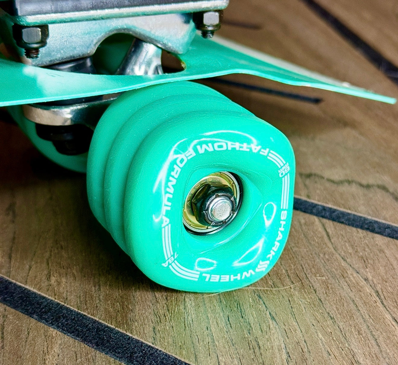 Shark Wheel 22" Cruiser Skateboard - Black & Teal - Brand New