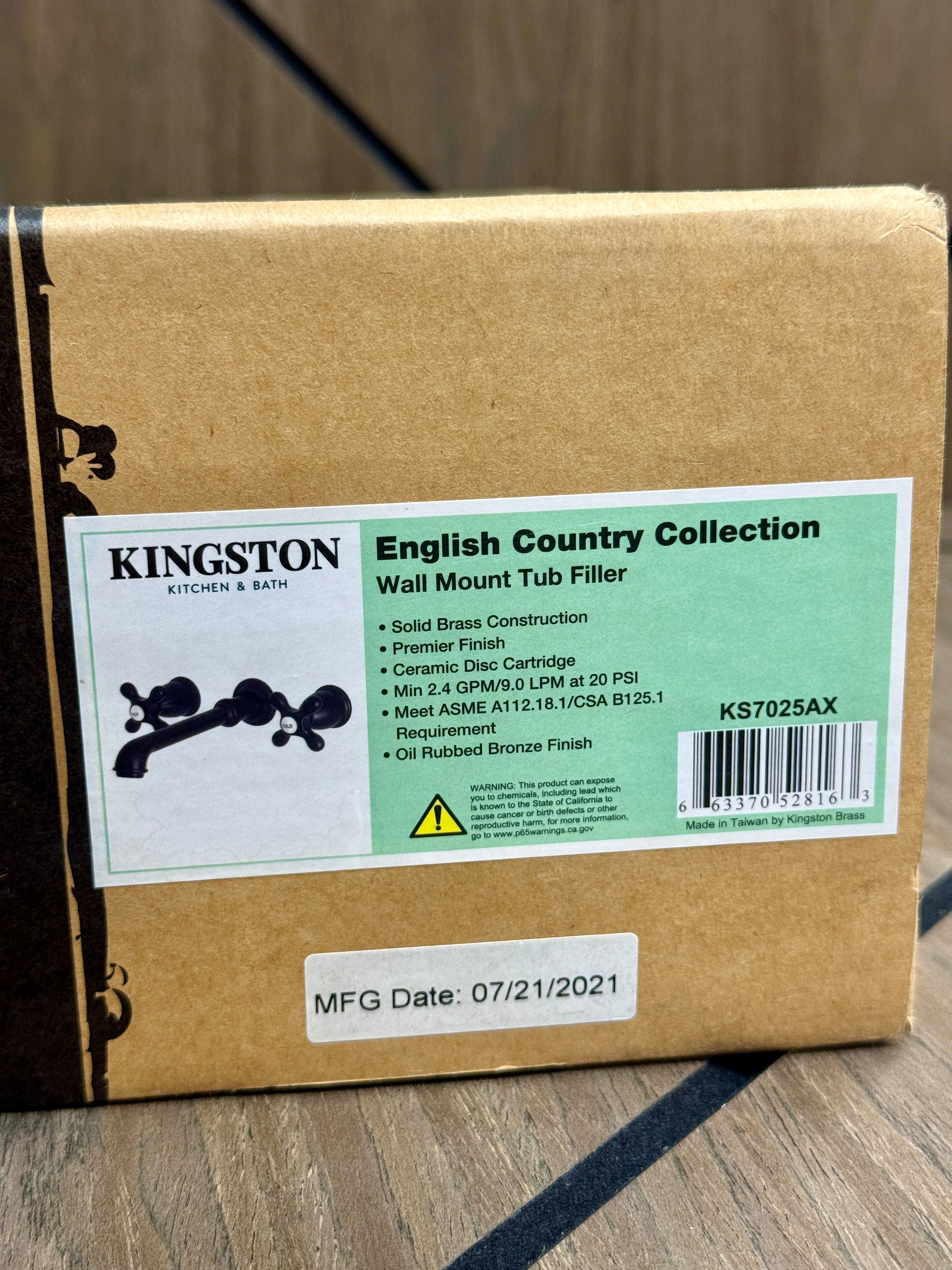 Kingston Brass English Country Wall Mount Tub Filler Oil Rubbed Bronze