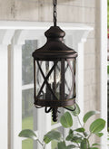 Trans Globe 4-Light Outdoor Hanging Lantern Oil Rubbed Bronze