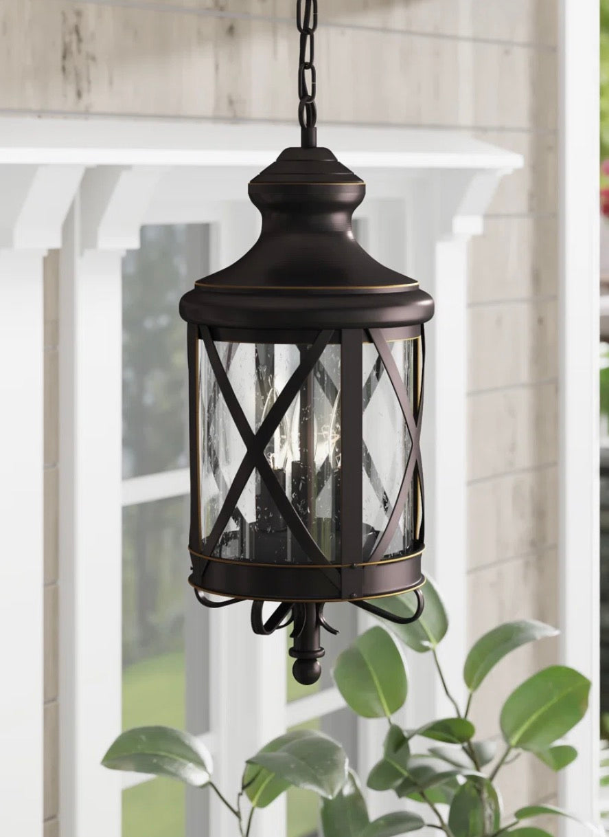 Trans Globe 4-Light Outdoor Hanging Lantern Oil Rubbed Bronze