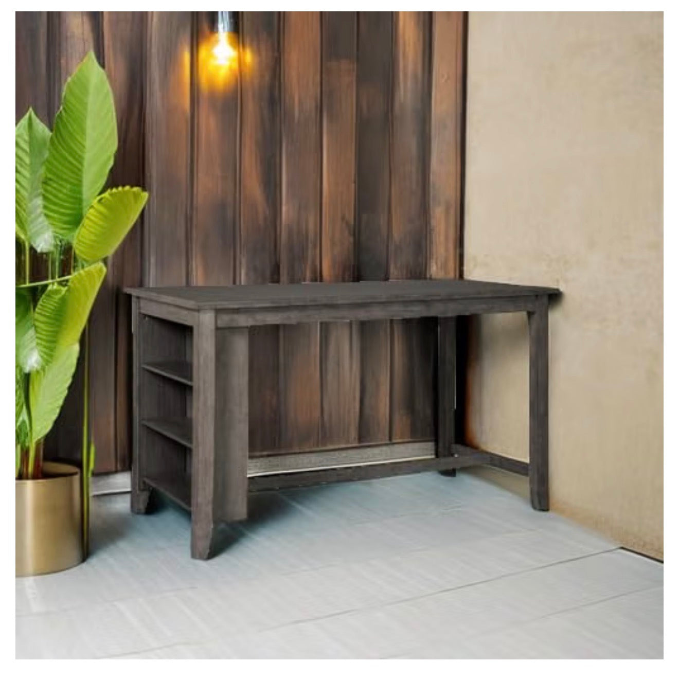 Signature Design by Ashley Caitbrook 60 inch Counter Height Dining Table Graywash